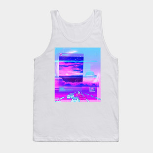 Dream Big retrowave collage Tank Top