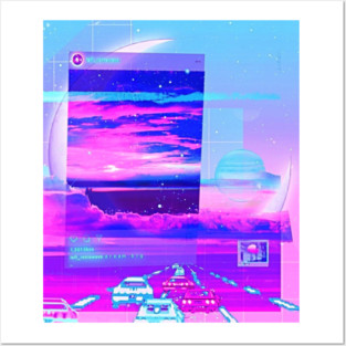 Dream Big retrowave collage Posters and Art