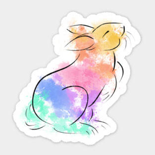 Rainbow Rabbit Sticker