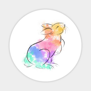 Rainbow Rabbit Magnet