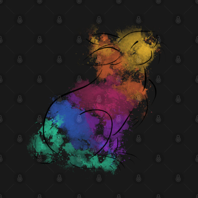 Rainbow Rabbit by DeguArts