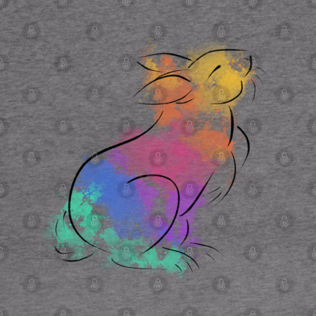 Rainbow Rabbit by DeguArts
