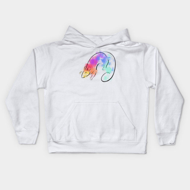 Rainbow Rat Kids Hoodie by DeguArts