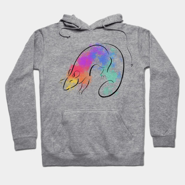 Rainbow Rat Hoodie by DeguArts