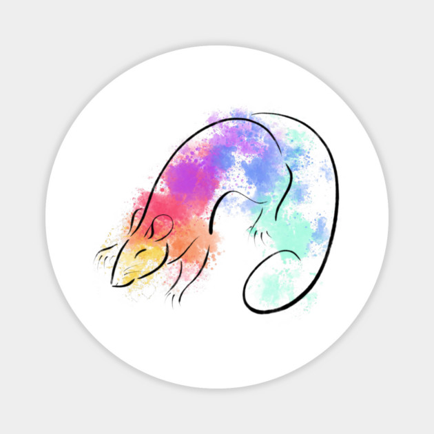 Rainbow Rat Magnet by DeguArts