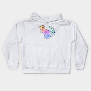 Rainbow Chinchilla Kids Hoodie