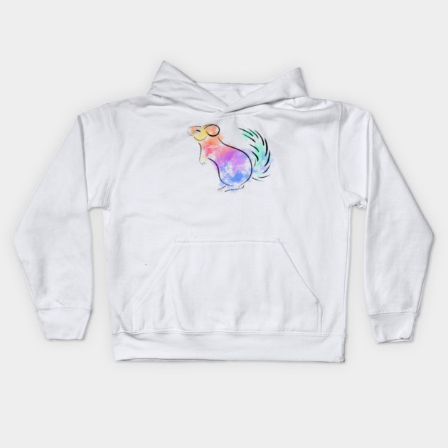 Rainbow Chinchilla Kids Hoodie by DeguArts