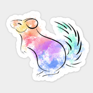 Rainbow Chinchilla Sticker