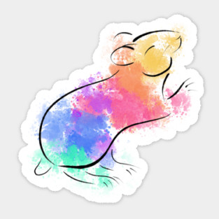 Rainbow Hamster Sticker