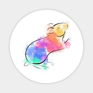 Rainbow Hamster Magnet
