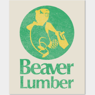 Retro Beaver Lumber Posters and Art