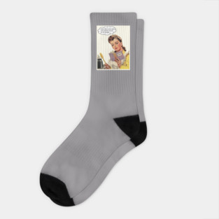 Vintage cookin' in the kitchen; cooking; baking; vintage; retro; housewife; funny; joke; humor; greeting card; cook; bake; Socks