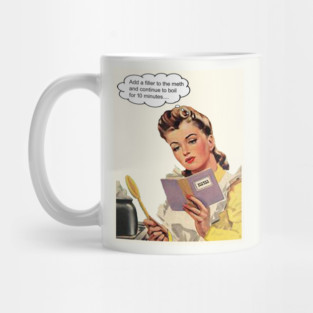 Vintage cookin' in the kitchen; cooking; baking; vintage; retro; housewife; funny; joke; humor; greeting card; cook; bake; Mug