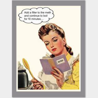 Vintage cookin' in the kitchen; cooking; baking; vintage; retro; housewife; funny; joke; humor; greeting card; cook; bake; Posters and Art