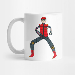 Mecha Cyborg Captain Scarlet Mug