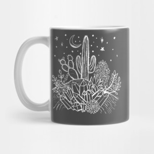 Cactus, Crystals, Succulents Under the Desert Moon Mug