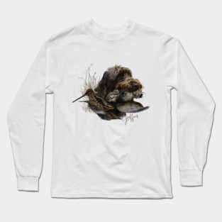 Wirehaired Pointing Griffon , Woodcock hunting Long Sleeve T-Shirt
