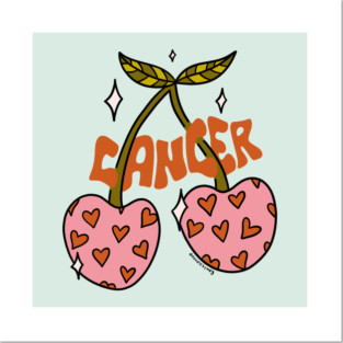 Cancer Zodiac Cherries Posters and Art