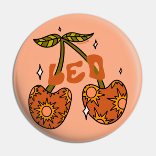 Leo Cherries Pin