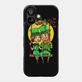 Irish Leprechaun Couple St Valentines Day Phone Case