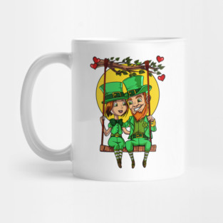 Irish Leprechaun Couple St Valentines Day Mug