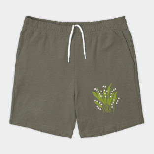 LILY OF THE VALLEY Floral Botanical in Spring Green - UnBlink Studio by Jackie Tahara Shorts
