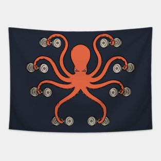 Octopus workout Tapestry