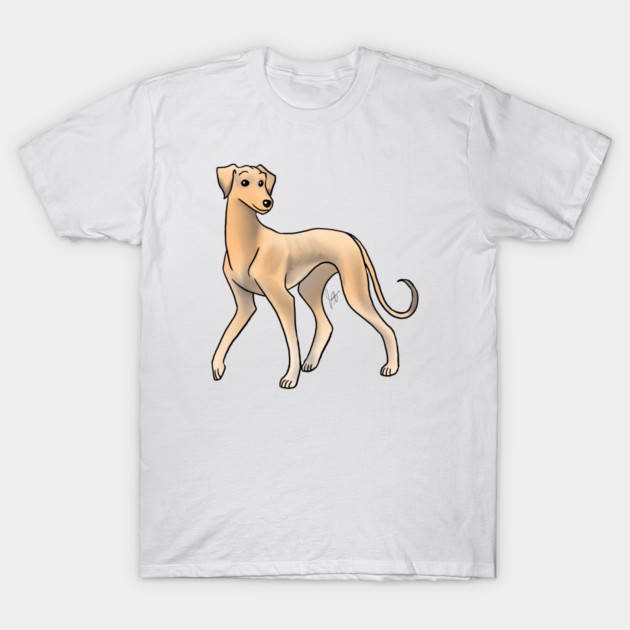 Dog  - Saluki - Smooth Coated Fawn T-Shirt by Jen's Dogs Custom Gifts and Designs