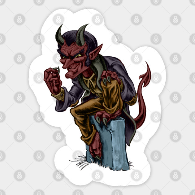 Gentleman Demon Sticker by majanation