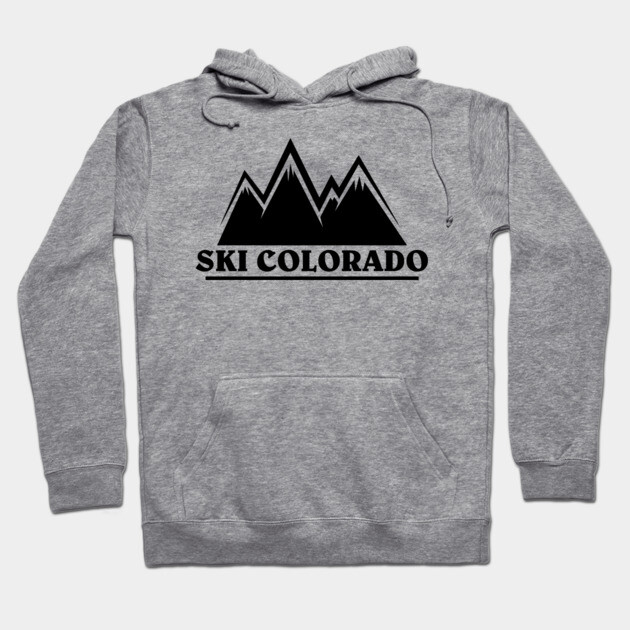 Ski Colorado Mountain Outline Copper Mountain Hoodie TeePublic