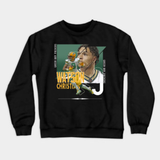 Christian Watson football Paper Poster Packers 4 Crewneck Sweatshirt