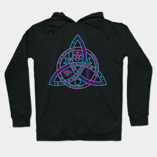 Celtic Knot purple pink and blue Hoodie