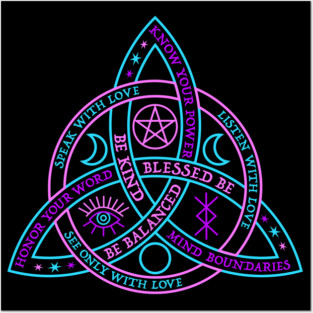 Celtic Knot purple pink and blue Posters and Art