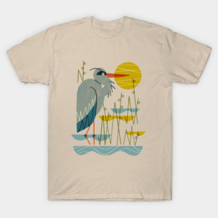 Heron Among Reeds T-Shirt
