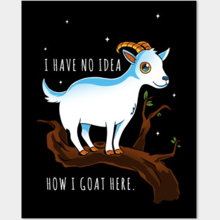 Funny Goat Pun Posters and Art