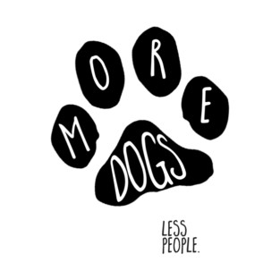 paw print (more dogs, less people) T-Shirt