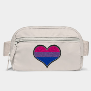 Elegant Bisexual Pride Decorative Heart in Pride Flag Colors Bag