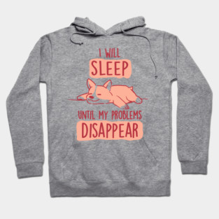 I Will Sleep Until My Problems Disappear - Cute Lazy Dog Gift Hoodie