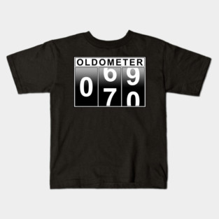 70th Birthday Oldometer Kids T-Shirt