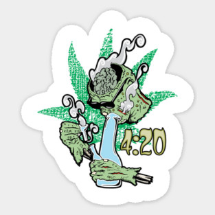 Weed Lover Zombie Kush 420 - Cannabis - Legalize It Sticker
