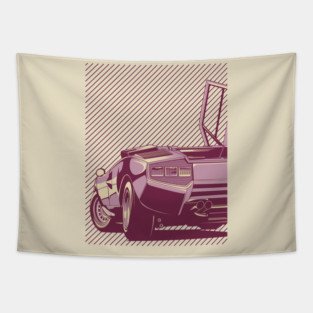 Lamborghini Countach Tapestry