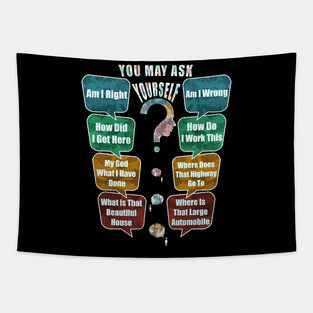 You May Ask Yourself Talking Heads Once In A Lifetime Classic Retro Vintage Pie Chart Tapestry