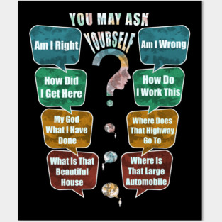 You May Ask Yourself Talking Heads Once In A Lifetime Classic Retro Vintage Pie Chart Posters and Art