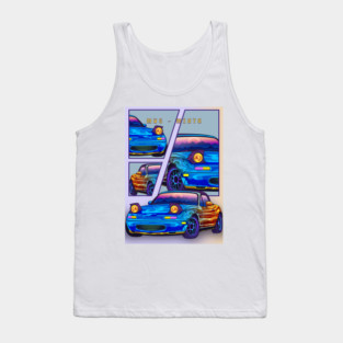 MX5 Miata Car Retro Tank Top