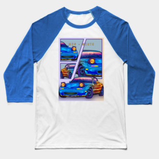 MX5 Miata Car Retro Baseball T-Shirt