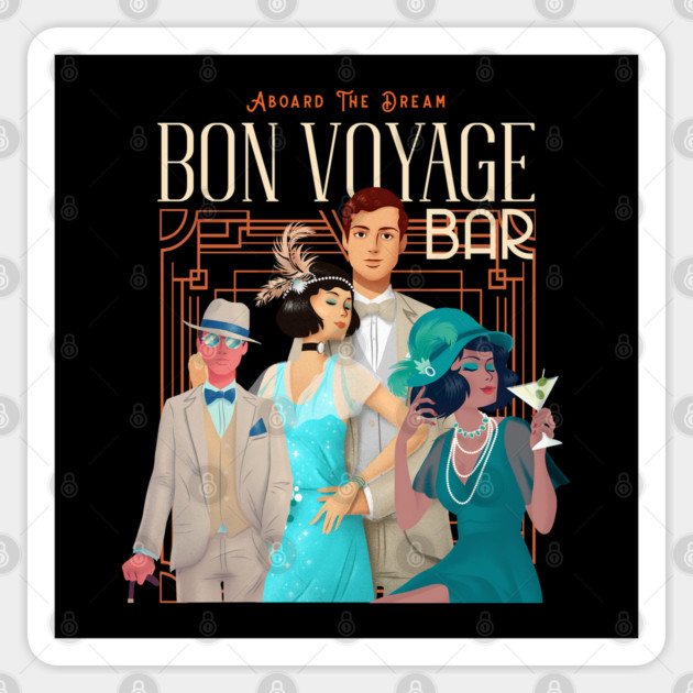Bon Voyage Bar Abroad the Dream Cruise Ship Sticker by Joaddo