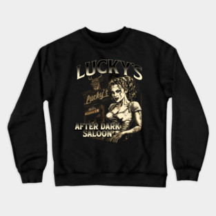 Lucky's After Dark Horror Dive Bar Crewneck Sweatshirt