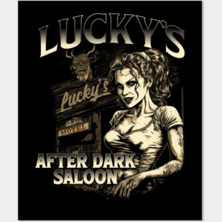 Lucky's After Dark Horror Dive Bar Posters and Art