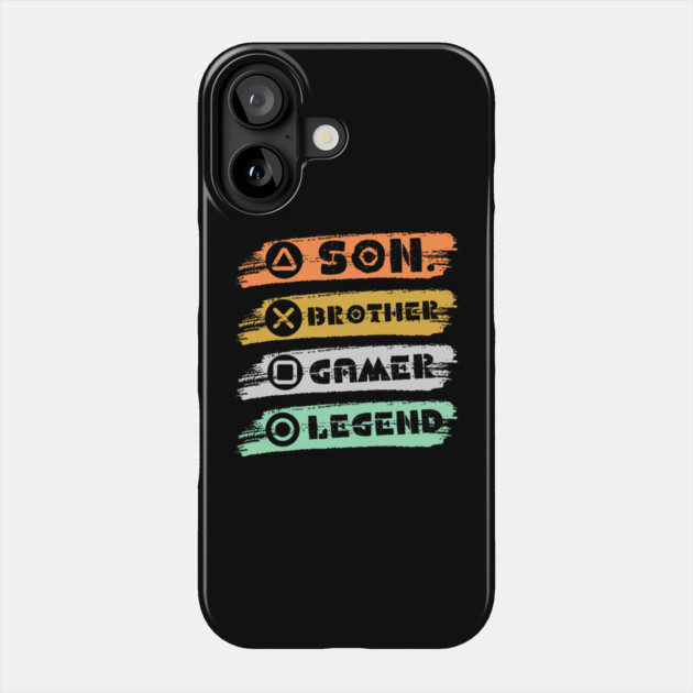 Son Brother Gamer Legend Phone Case by The WYLD Tribe