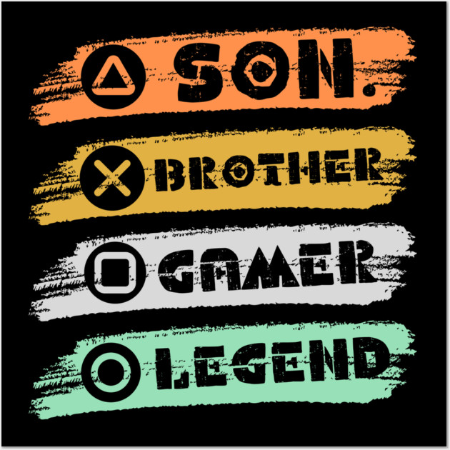 Son Brother Gamer Legend Wall Art by The WYLD Tribe